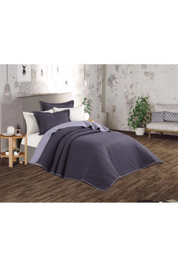 Washed Soft Çift Taraflı 6 Parça Çeyiz Seti Gri - Resim 2