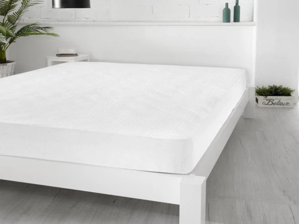 3D Kapitoneli Sıvı Geçirmez 90X190cm Fitted Tek Kişilik Alez ürün görseli 1