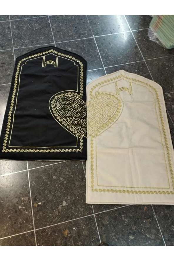 Çeyizdiyarı Sevgi Kadife 2'li Seccade Takımı Altın ürün görseli 1