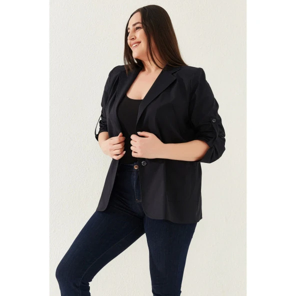 %100 Cotton Büyük Beden Ceket - Resim 4