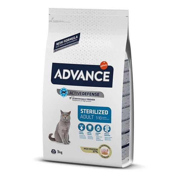 Advance Sterilized Kısırlaştırılmış Hindili Kedi Maması 3 Kg ürün görseli 1