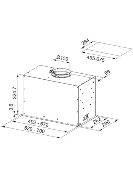 Franke FBFE WH MATT A70 Beyaz Aspiratör - Resim 4