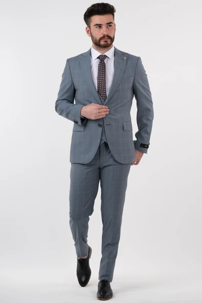 SİR YELEKLİ TAKIM ELBİSE - Resim 5