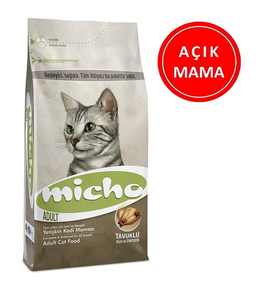 Micho Adult Cat Tavuklu Hamsi ve Pirinç  Kedi Maması 1 kg AÇIK ürün görseli 1