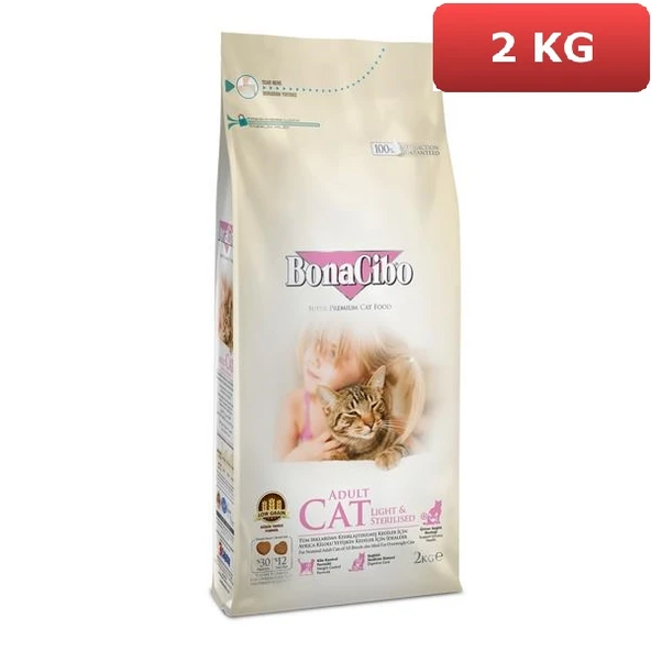 BonaCibo Adult Cat Light Sterilised Kısır Kedi Maması 2 kg ürün görseli 1
