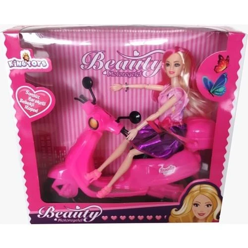 King Toys Beauty Motorcycle Oyuncak Bebekli Moped ürün görseli 1