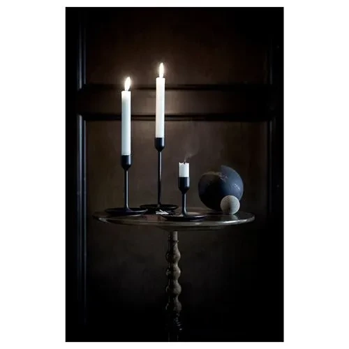 IKEA Fulltalıg Dekoratif Şamdan Mumluk 3 Adet Siyah - Resim 3