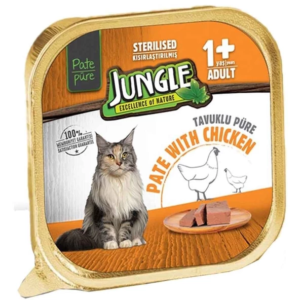 Jungle Kısır Kedi 100g Tavuklu Ezme/Pate Skt: 07/2028 ürün görseli 1