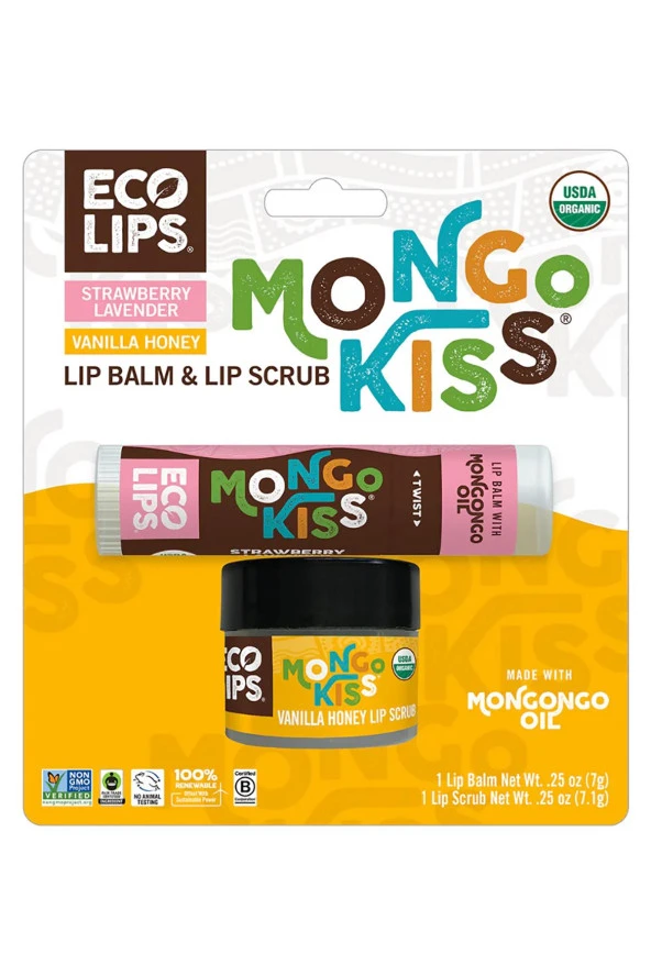 Eco Lips Mongo Kiss Dudak Balsamı + Dudak Peelingi ürün görseli 1