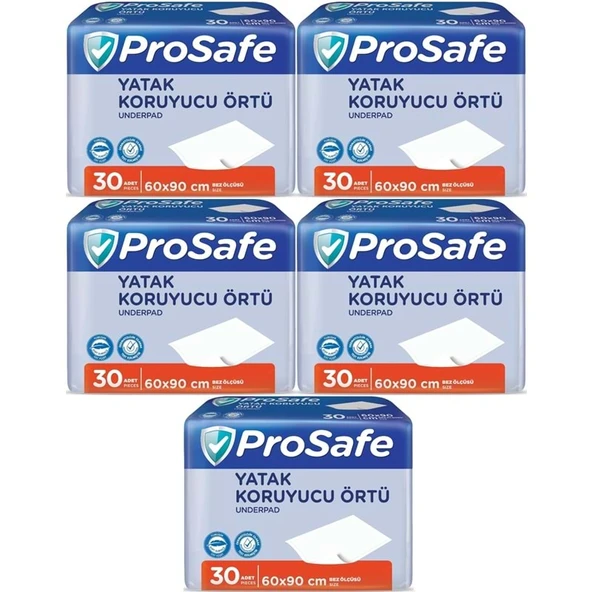 Prosafe Yetişkin Alt Açma Yatak Koruyucu Örtü 60*90CM 150 Adet (5PK*30) ürün görseli 1