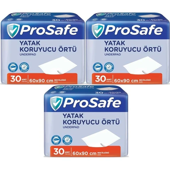 Prosafe Yetişkin Alt Açma Yatak Koruyucu Örtü 60*90CM 90 Adet (3PK*30) ürün görseli 1