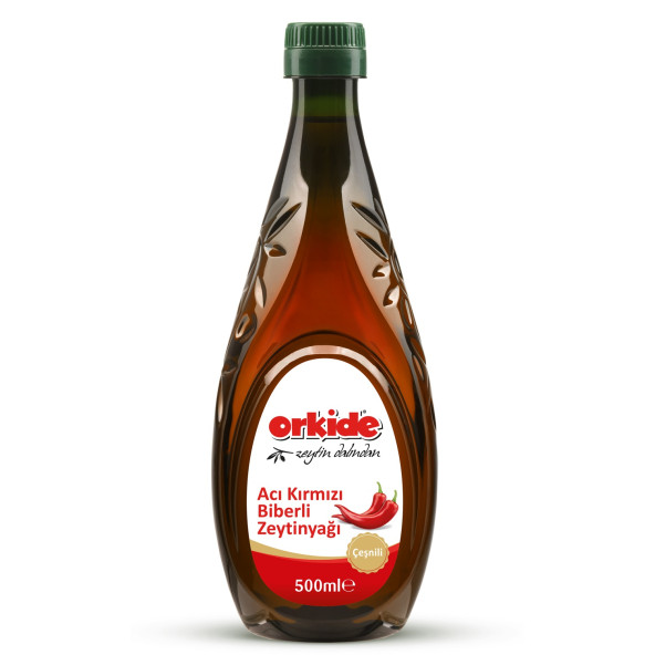 Orkide Zeytin Dalından Acı Kırmızı Biberli Zeytinyağı 500 ml ürün görseli 1