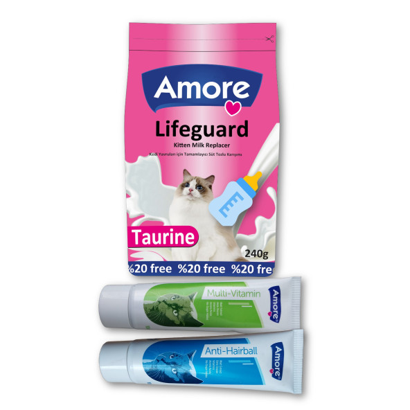 LifeGuard 240gr Yavru Kedi Süt Tozu, Anti Hairball, Multivitamin Malt-Paste 100ml ürün görseli 1