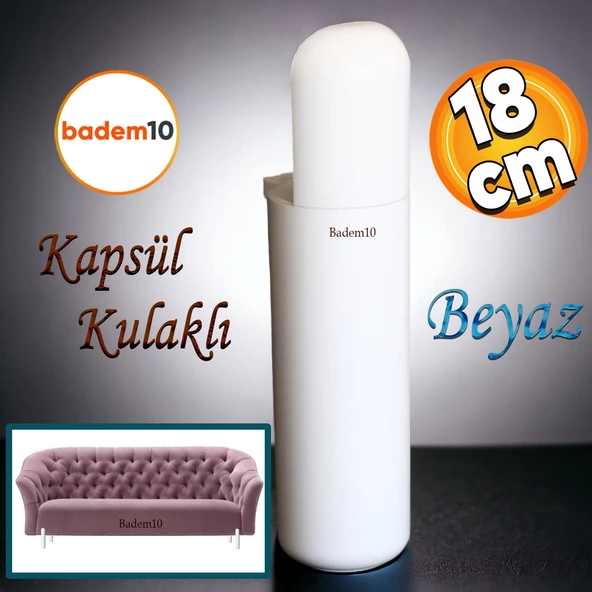 Kapsül Bohem Mobilya Yükseltici Kanepe Tv Ünitesi Koltuk Ayağı Konsol Ayakları Mat Beyaz 18 Cm ürün görseli 1