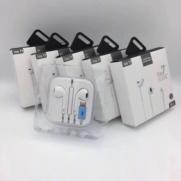 iPhone için Kablolu Bluetooth Kulaklık, Lightning Mikrofonlu - Resim 7