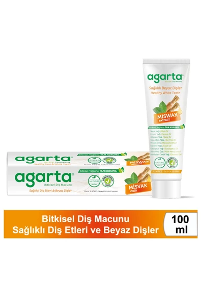 Agarta Doğal Misvak Özlü Florürsüz Diş Macunu 100 ml 4 Adet ürün görseli 1