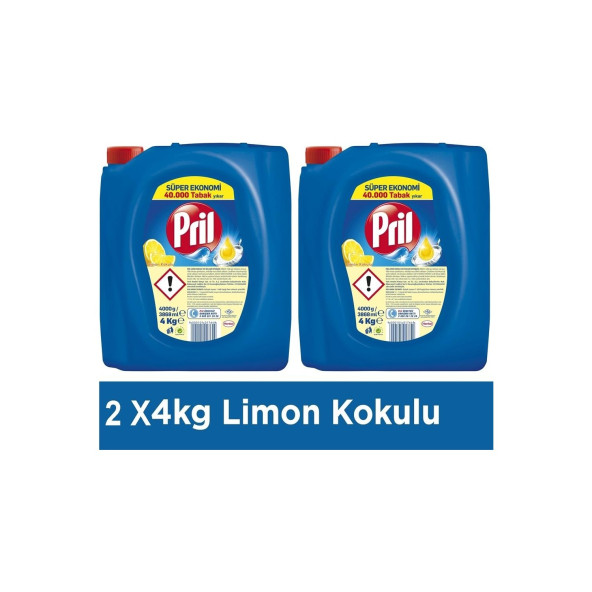 Pril Limon 4 kg 2'li Sıvı Bulaşık Deterjanı ürün görseli 1