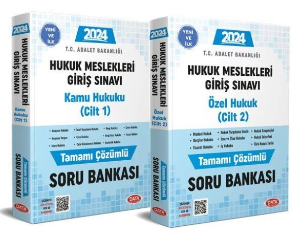2024 GYS Adalet Bakanlığı Hukuk Mesleklerine Giriş Sınavı Soru Bankası 1-2 Cilt Data Yayınları ürün görseli 1