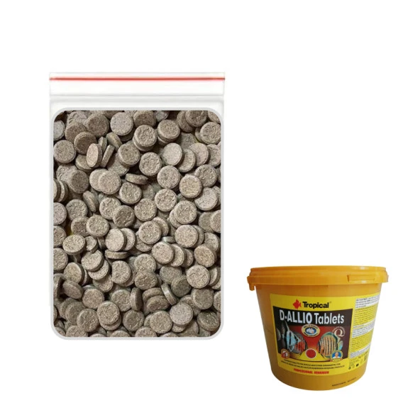 Tropical D-Allio Tablets  50 gr (Açık) Yem Takiriben 100 adet Kilitli Poşette Gönderilir. Skt :02/2028 ürün görseli 1