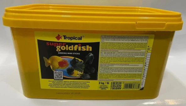 Tropical Super Goldfish Mini Sticks 100gr (Açık) Kilitli Poşette Gönderilir  Skt: 01/2029 ürün görseli 1
