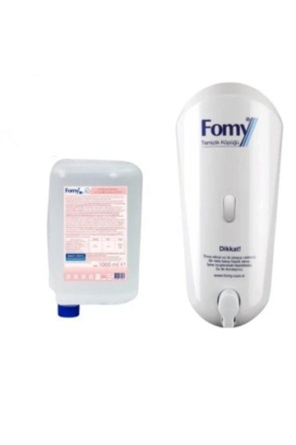 Fomy Antibakteriyel Köpük Sabun Kartuş 1000 Ml + Beyaz Dispenser ürün görseli 1
