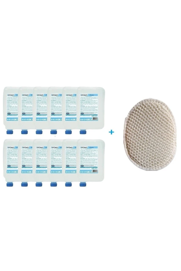 Fomy Classic Köpük Sabun El Temizlik Köpüğü 1000 Ml 12 + Lif ürün görseli 1