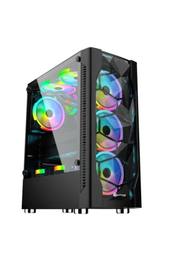 Performax 650w 80+ Bronze Inferno Bl-650b 4x Rgb Fanlı Gamıng Mıd-tower Kasa Teşhir ürün görseli 1