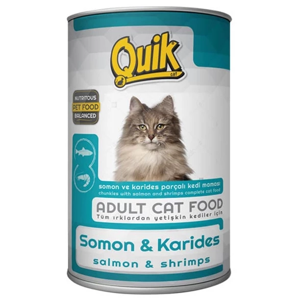 Quik Kedi 415 gr Somon-Karides Konserve Skt:08/2028 ürün görseli 1