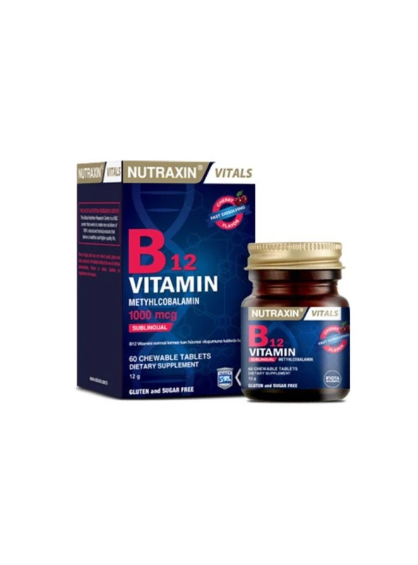 Nutraxin Vitals B12 Vitamin 60 Tablet ürün görseli 1