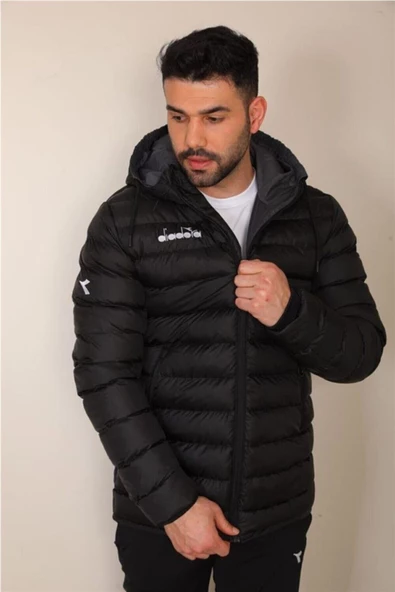 Diadora Asos - Siyah Erkek Şişme Mont - AsosSiyah ürün görseli 1