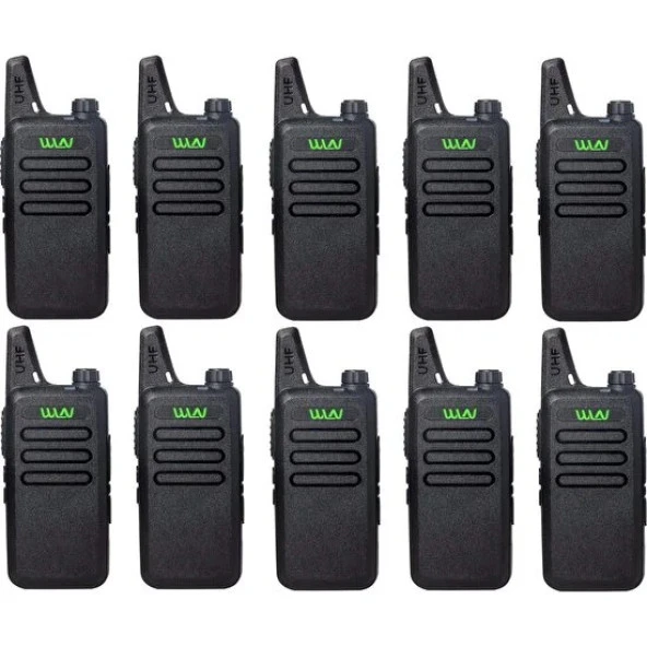 WLN 1 Merkez 9 Şube PMR El Telsizi – 10’lu Kulaklıklı 446 MHz Lisanssız Profesyonel İletişim Seti Güvenlik ve Organizasyon Sistemi ürün görseli 1