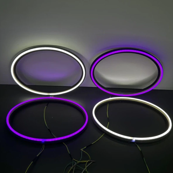 16 CM Neon led midrange kasnağı PEMBE (1 ÇİFT) - Resim 2