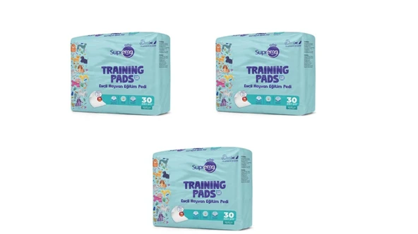 Supreme Prime Ekstra Emici  Köpek Eğitim Pedi 60x90 cm. 30 adet X 3 paket ürün görseli 1