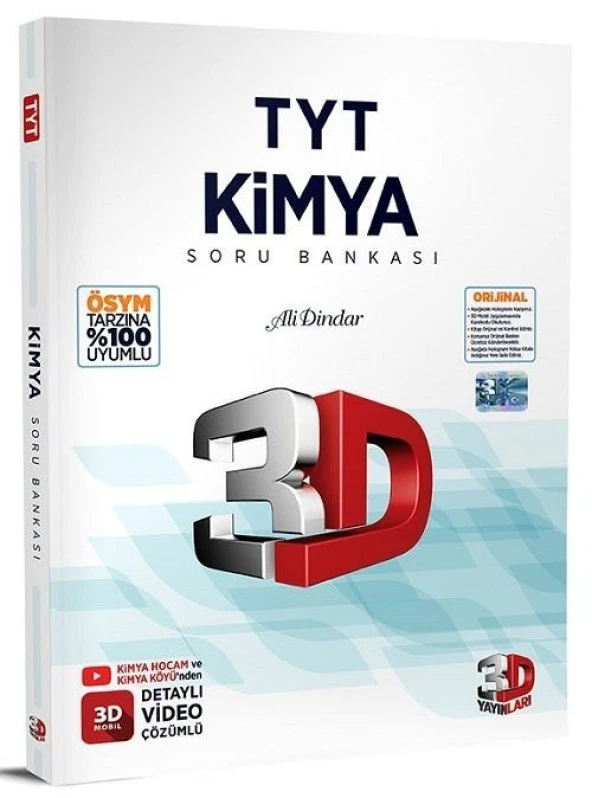 3D Yayınları YKS TYT Kimya Soru Bankası Video Çözümlü Çözüm Yayınları ürün görseli 1