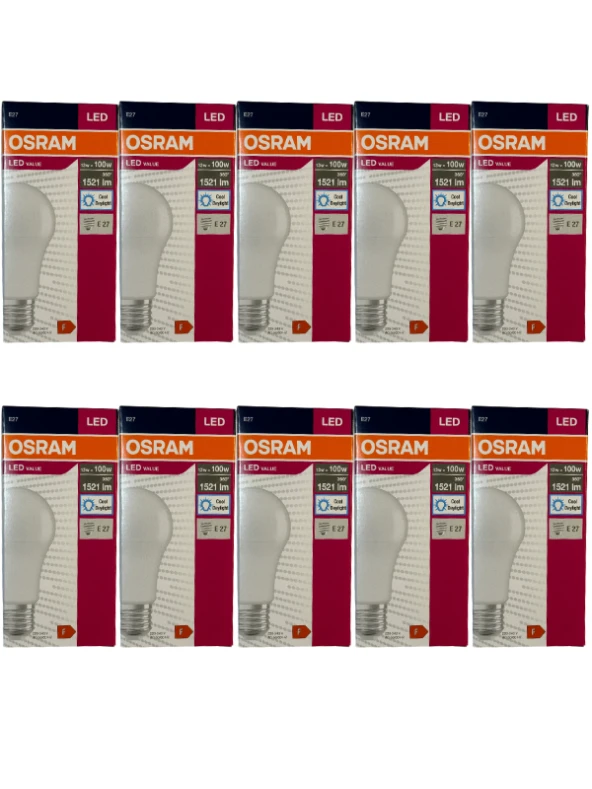 Osram 13W (100W) 6500K (Beyaz Işık) E27 Duylu Led Ampul (10 Adet) ürün görseli 1