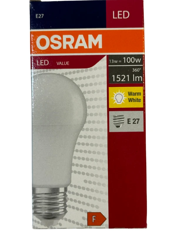 Osram 13W (100W) 2700K (Sarı Işık) E27 Duylu Led Ampul ürün görseli 1