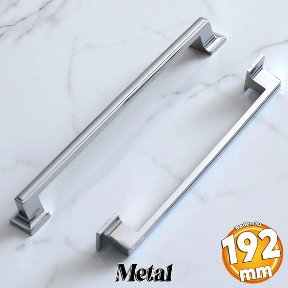 Gama 192 mm Krom Metal Kulp Mobilya Mutfak Dolabı Dolap Kapak Çekmece Kulpları Kulbu Kulpu 19.2 cm ürün görseli 1