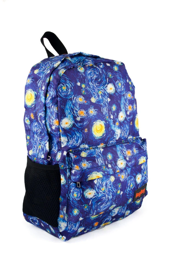 Van Gogh Yıldızlı Gece Desenli Dijital Baskılı Unisex Günlük Kullanım ve Okul Sırt Çantası ürün görseli 1