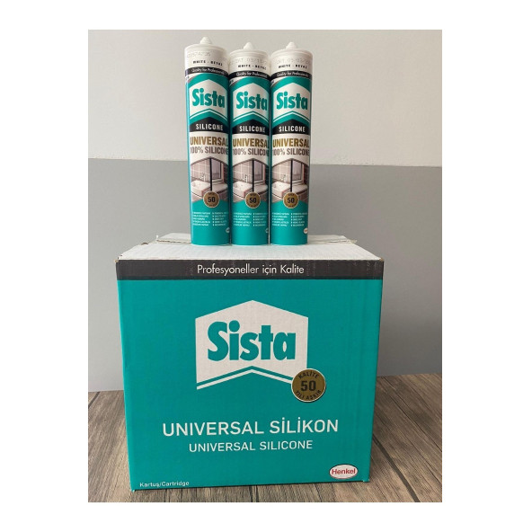 Sista Universal %100 Silikon Beyaz 280 ml 20'li Koli ürün görseli 1
