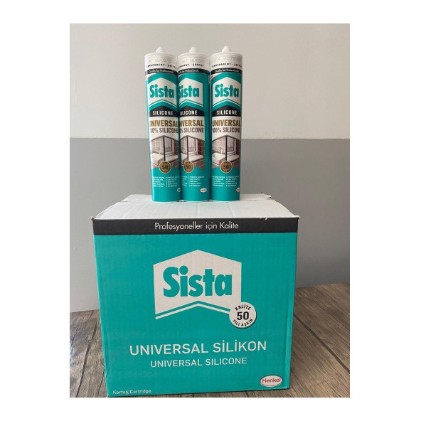 Sista Universal %100 Silikon Şeffaf 280 ml 20'li Koli ürün görseli 1