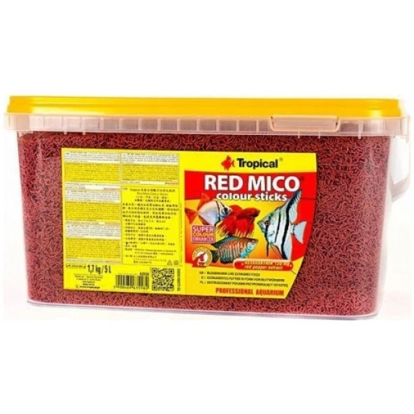 Tropical Red Mico Colour Sticks 100gr (Açık) Yem (Kan Kurdu) Skt: 06/2028 ürün görseli 1