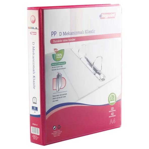 Bigpoint 4D Mekanizmalı Klasör 5 cm Açık Kırmızı ürün görseli 1