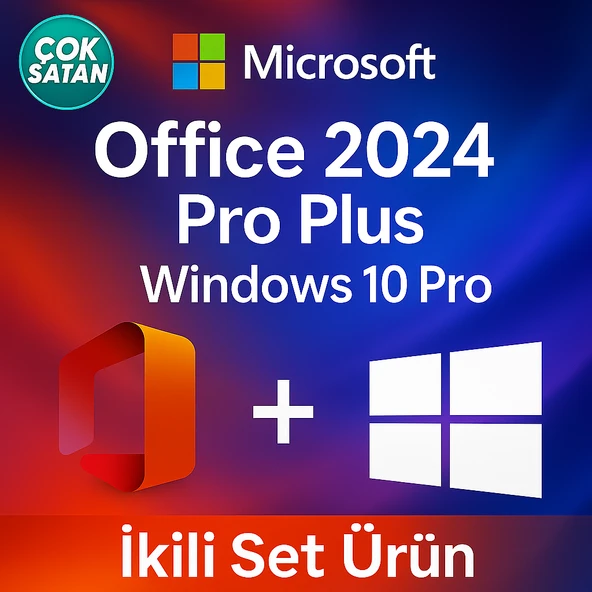 WİNDOWS 10 PRO + OFFİCE 2024 PRO PLUS LİSANS ANAHTARI ürün görseli 1