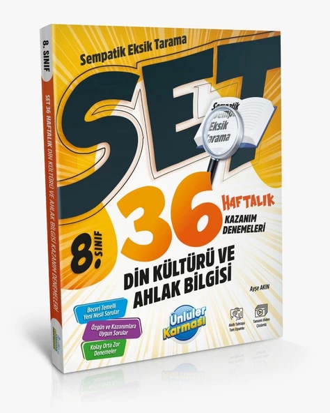 Ünlüler Karması 8.Sınıf Din Kültürü 36 Haftalık Kazanım Denemeleri ürün görseli 1
