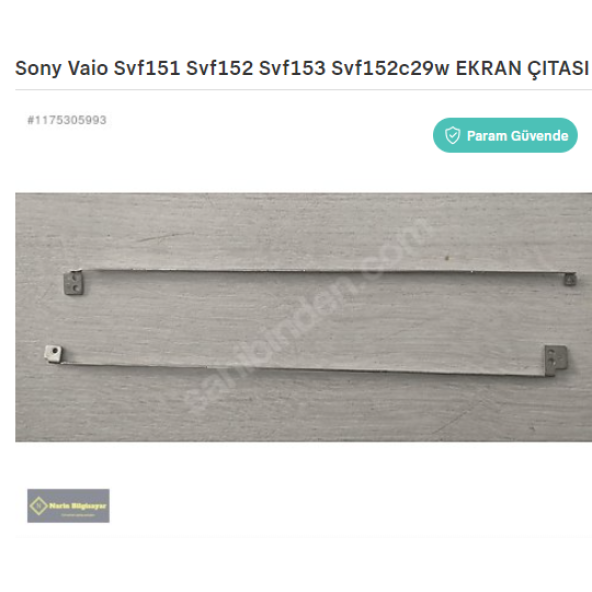 Sony Vaio Svf151 Svf152 Svf153 Svf152c29w EKRAN ÇITASI BRAKET ürün görseli 1