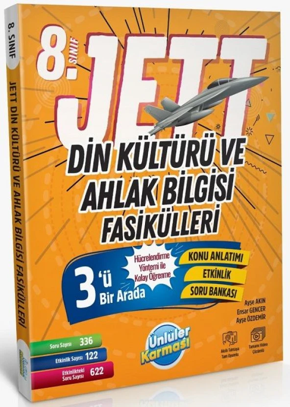 Ünlüler 8. Sınıf Din Kültürü ve Ahlak Bilgisi JETT Soru Fasikülleri Ünlüler Yayınları ürün görseli 1