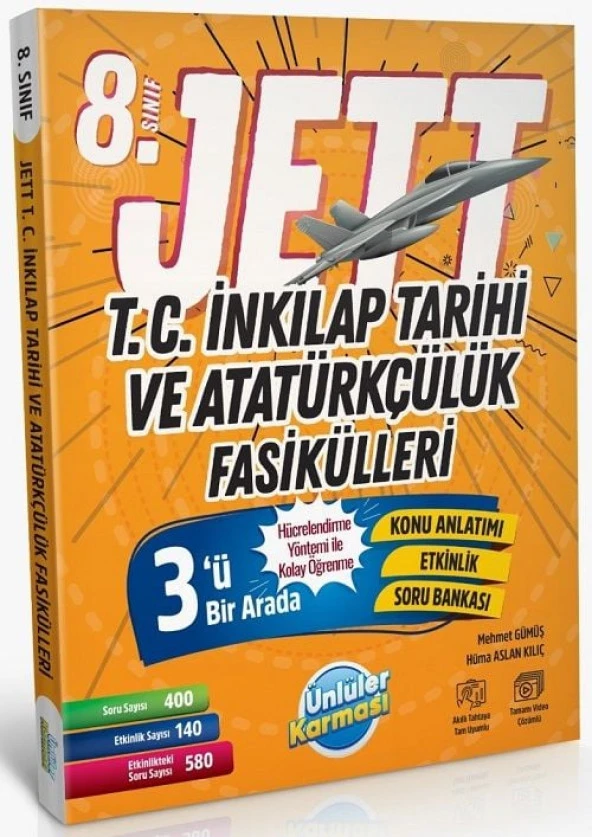 Ünlüler 8. Sınıf T.C İnkılap Tarihi ve Atatürkçülük JETT Soru Fasikülleri Ünlüler Yayınları ürün görseli 1