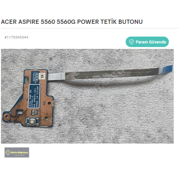 ACER ASPIRE 5560 5560G POWER TETİK BUTONU ürün görseli 1