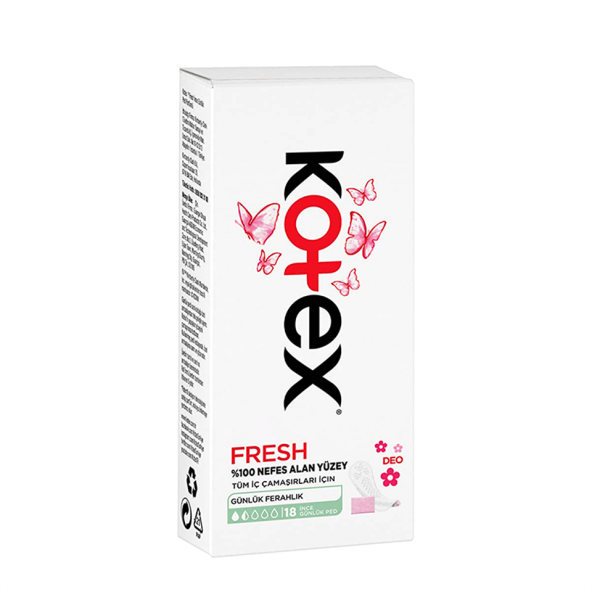 Kotex Günlük Fresh İnce Ped 18'li ürün görseli 1