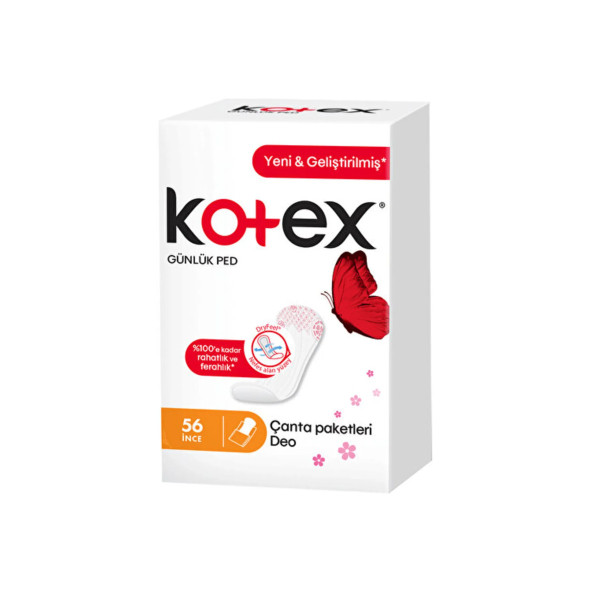 Kotex Günlük İnce Parfümlü Çanta Paketleri 56'lı ürün görseli 1